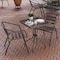 Flash Furniture Lila 23.5in Square Glass Top Metal Table with 2 Bronze Aluminum Slat Stack Chairs TLH-0731SQ-017CBZ2-GG - alternate 5